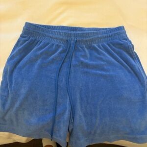 TNA Terry Cloth Boyfriend Pants in Rich Blue